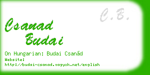 csanad budai business card